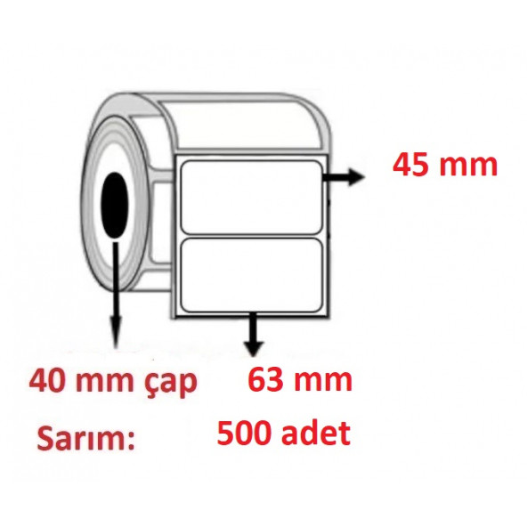 45x63 KUŞE ETİKET( 500lü )