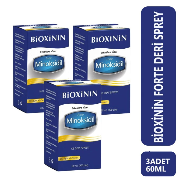 Bioxinin Forte Minoksidil %5 Deri Spreyi 60 Ml 3 Adet