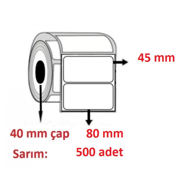 45x80 KUŞE ETİKET( 500lü )