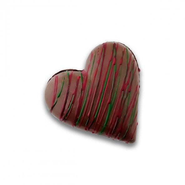 Kalp Desenli Figür Çikolata