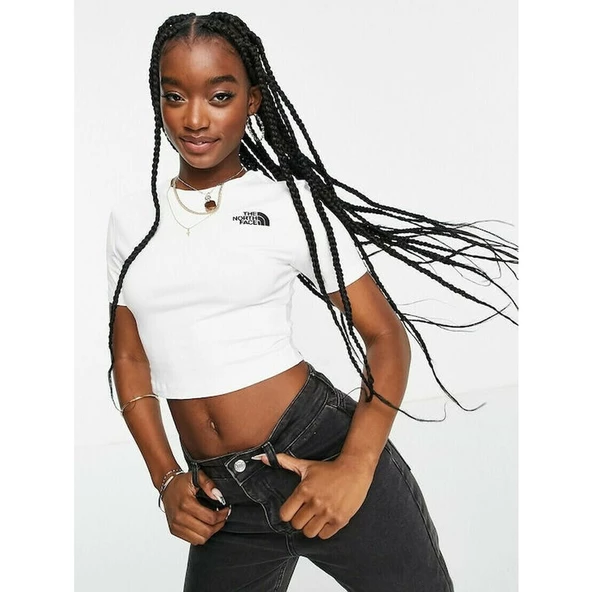 The North Face Kadın ESSENTIAL CROPPED SLEEVE Tişört NF0A55AOFN41 - 3