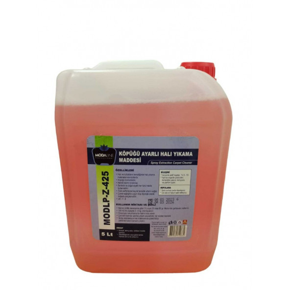MODALINE KÖPÜĞÜ AYARLI HALI YIKAMA MADDESİ 5 LT X 2 (1 Koli)