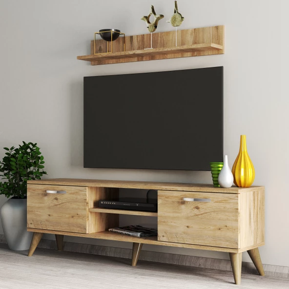 Safir 138 lik L Raflı Tv Ünitesi Çam - TVU0402 - 2