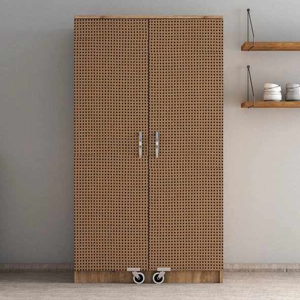 Büyük Boy 2 Kapılı Erzak Dolabı Çam Hazeran Kapaklı- ERC0104 - 2