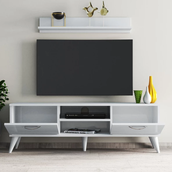 Safir 138 lik L Raflı Tv Ünitesi Beyaz - TVU0401 - 3