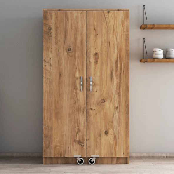 Büyük Boy 2 Kapılı Erzak Dolabı Çam - ERC0102 - 3