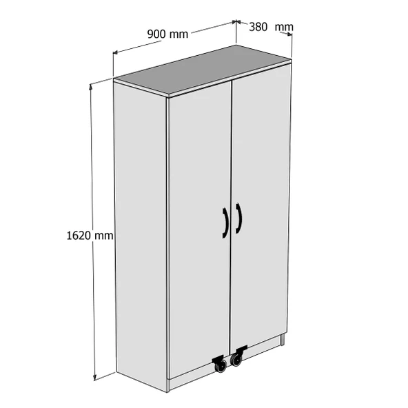 Büyük Boy 2 Kapılı Erzak Dolabı Çam - ERC0102 - 5