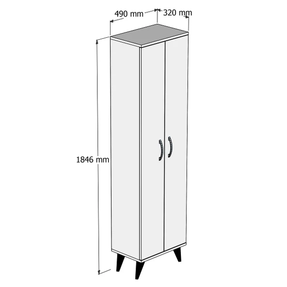 2 Kapılı 49cm Banyo Dolabı Beyaz - BDL0101 - 4