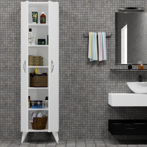 2 Kapılı 49cm Banyo Dolabı Beyaz - BDL0101 - 3