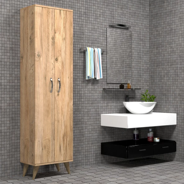 2 Kapılı 49cm Banyo Dolabı Çam - BDL0102 - 2