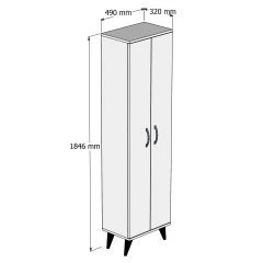 2 Kapılı 49cm Banyo Dolabı Çam - BDL0102 - Resim 6