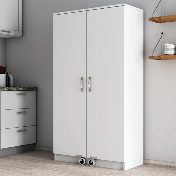 Büyük Boy 2 Kapılı Erzak Dolabı Beyaz - ERC0101 - 2