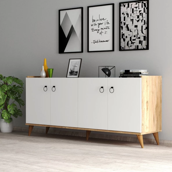 Modern Konsol Beyaz - Çam  - KSL0103 - 2