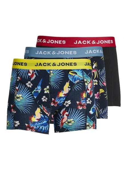 Jack Jones Crazy Solıd 3 Lü Paket Erkek Boxer 12194104