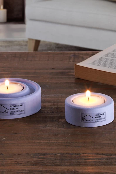Holder | 2'Li Set Mumluk | Tea Light Mumluk Seti | Dekoratif Şamdan Mumluk - 4