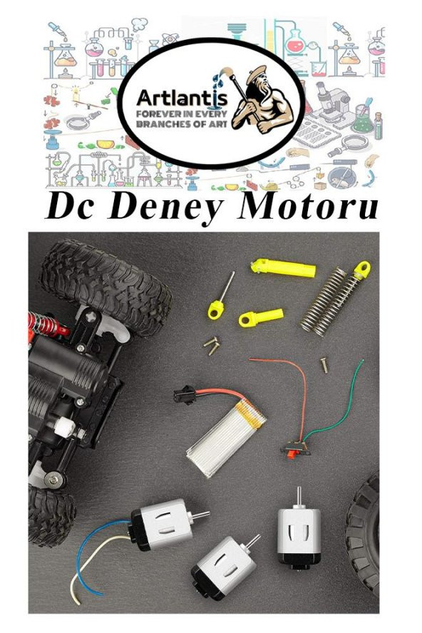 Deney Motoru 3 Volt 1 Adet 3v - 6 v Dc Yüksek Devir Dinamo Motoru Okul Hobi Mini Motor 2 Adet Pille Çalışır - 4