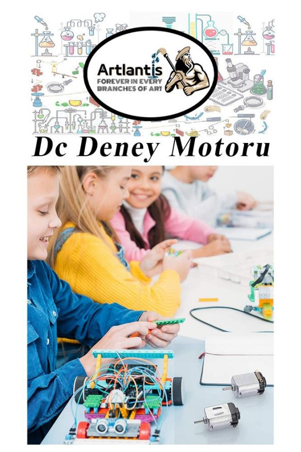Deney Motoru 3 Volt 1 Adet 3v - 6 v Dc Yüksek Devir Dinamo Motoru Okul Hobi Mini Motor 2 Adet Pille Çalışır - 5