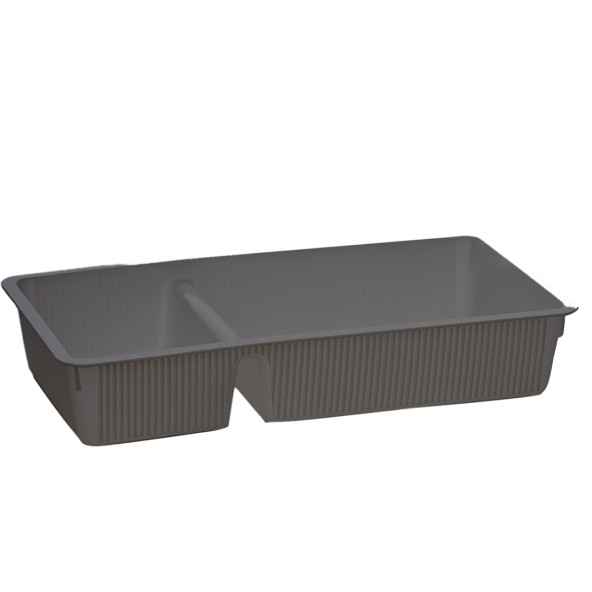 Porsima WH-72 Antrasit 2 Bölmeli Düzenleyici Çekmece Dolap İçin Çok Amaçlı Plastik Organizer - 3