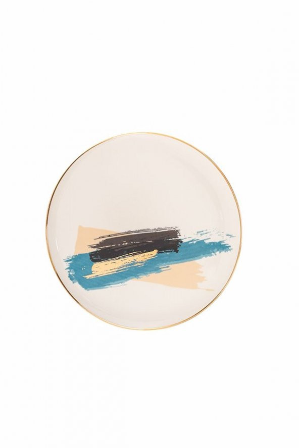 Porland Dash Düz Pasta Tabağı 21cm 04ALM007904 - 2