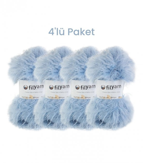 Verbana Örgü İpi Seti  Sakallı ip, Kürk ip, Tüylü ip, Yumuşak ip, Kedi ipi, Tavşan tüyü, Yumoş ip - 3
