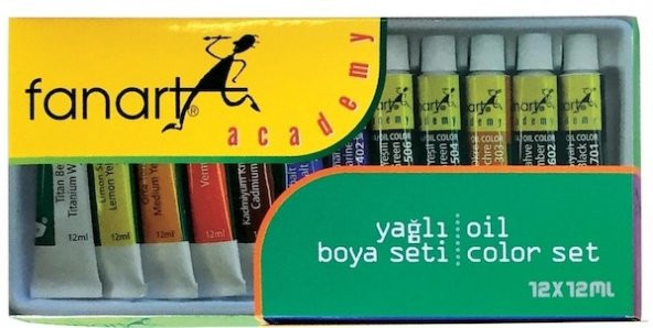 FANART YAĞLI BOYA SETİ ACADEMY 12X12 ML 12999.121
