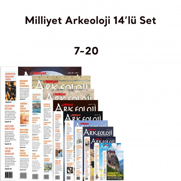 Milliyet Yayınları Milliyet Arkeoloji Dergisi 14’lü Set (7-20)