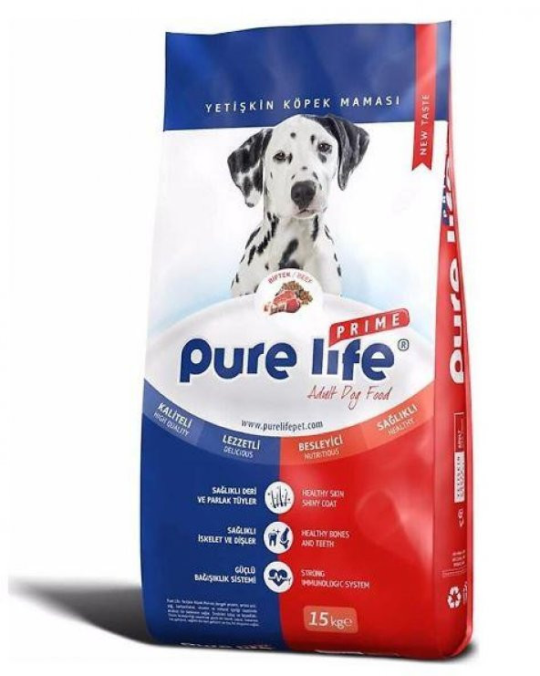 Pure Life Prime Biftekli Yetişkin Köpek Maması 15 kg