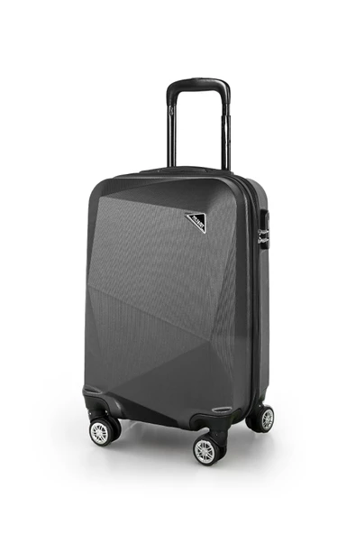 Polo&Sky Elmas Model Füme Renk 3'lü Valiz Seti - 5