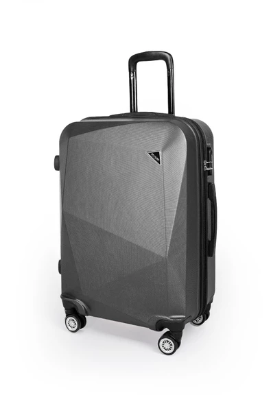 Polo&Sky Elmas Model Füme Renk 3'lü Valiz Seti - 6