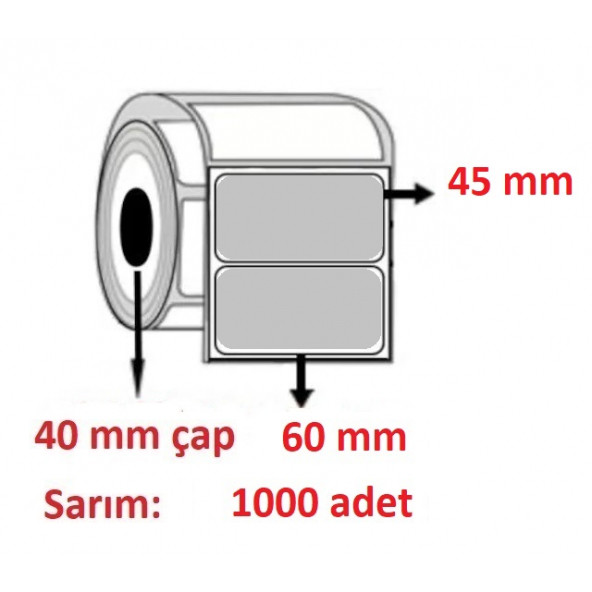 45X60 SILVER MAT ETİKET ( 1000 li )