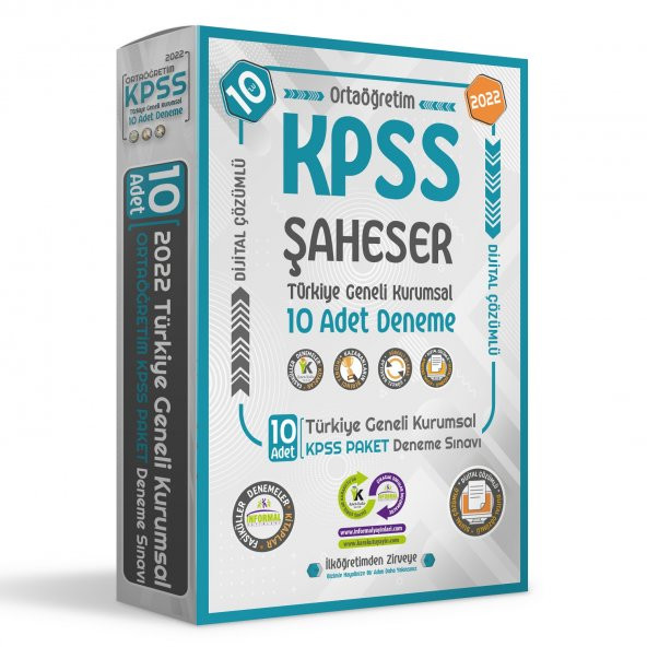 2024 KPSS Ortaöğretim/Lise Gy- Gk Türkiye Geneli Kurumsal 10’lu Dijital Çözümlü Paket Deneme