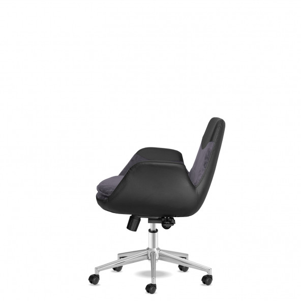 Calitte Personel Çalışma Koltuğu Storm Füme Krom - 3