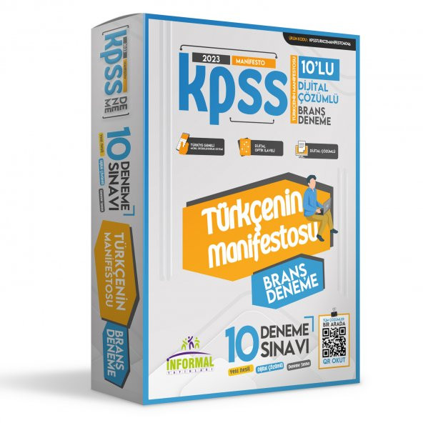 2023 KPSS Türkçenin Manifestosu 10lu Dijital Çözümlü BRANŞ Deneme PAKETİ
