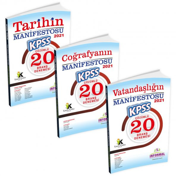 KPSS Tarih-Coğrafya-Vatandaşlık Manifesto 3lü Çözümü Kitap İçinde BRANŞ Deneme FIRSAT Paket Seti