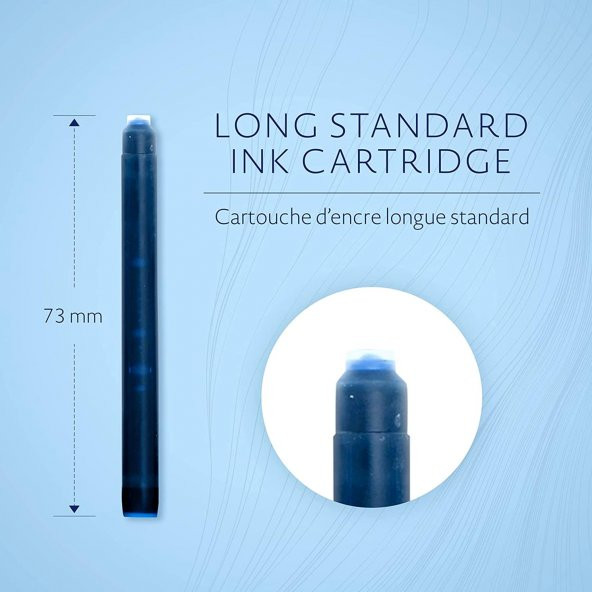 Waterman Mavi 8 Li Uzun Kartuş Mavi Siyah S0110910 - 3