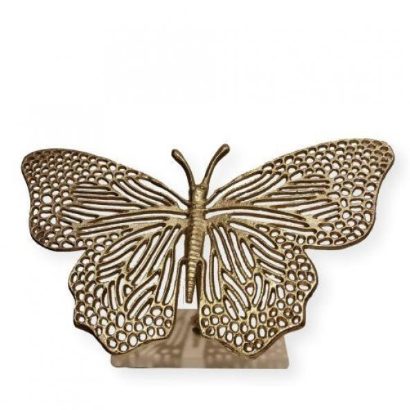 Lamedore Butterfly Gold Büyük Kelebek Dekor 41x24x18 cm 1AL-5134L
