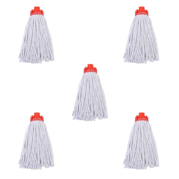 Titiz İspanyola Yedek Vidalı Cotton Mop / Mop Başlığı / Paspas Ucu - 5 Adet