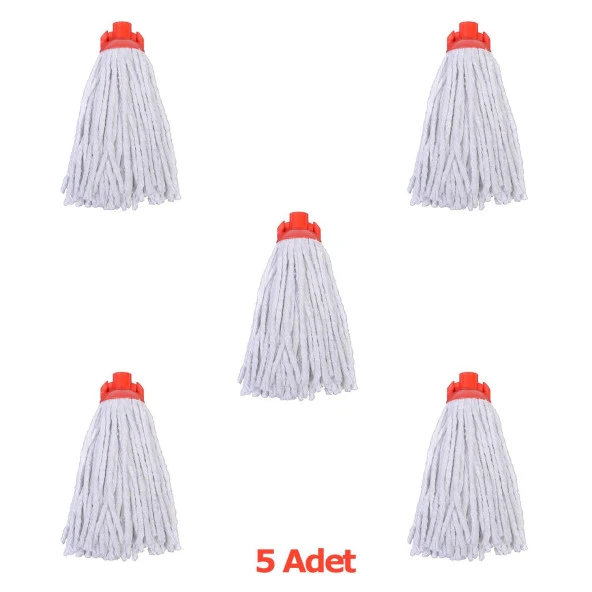 Titiz İspanyola Yedek Vidalı Cotton Mop / Mop Başlığı / Paspas Ucu - 5 Adet - Resim 2