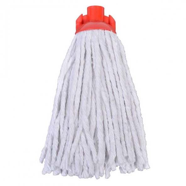 Titiz İspanyola Islak Yedek Mop Takımı - Beyaz Cotton Mop + Metal Vidalı Sap - 1 Adet - 3