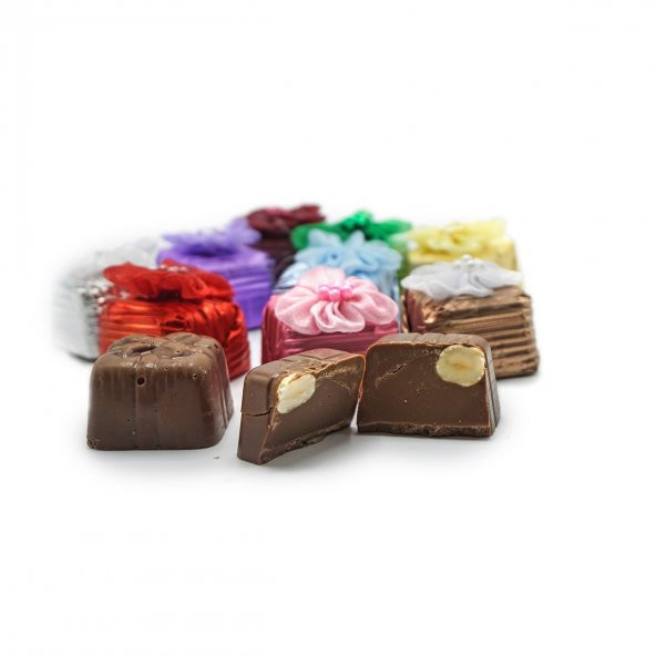 Dökme Çiçek Dekorlu Taş Çikolata Mix (1 Kg) - 2
