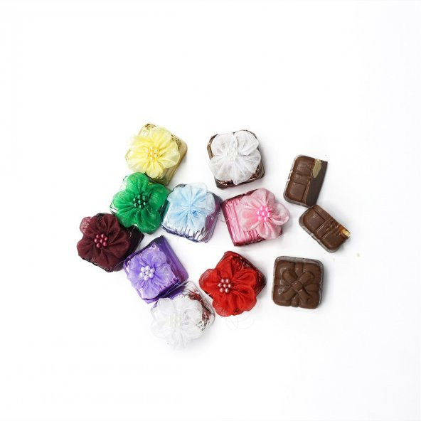 Dökme Çiçek Dekorlu Taş Çikolata Mix (1 Kg) - 4