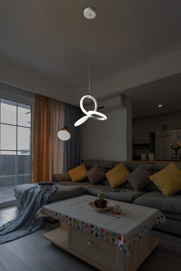 D-light Gold Ledli Avize Beyaz