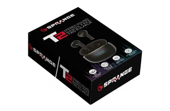 Sprange T2 6D Surround Sound Dijital Ekranlı Tws  Bluetooth Kulaklık - 4