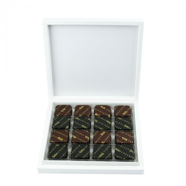 Beyaz Kutu Sargılı Madlen Çikolata 48 Adet - 2