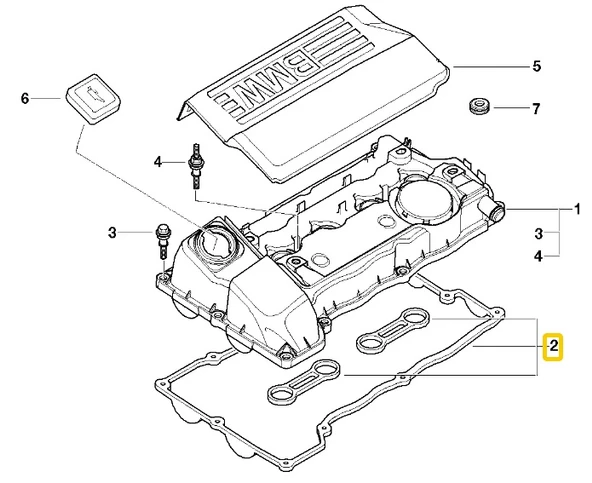 BMW N40 N45 N45N MOTOR FEBİ KÜLBÜTÖR KAPAK CONTASI 11120031987 - Resim 2