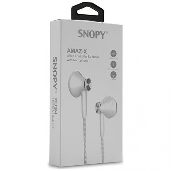 SNOPY SN-X24 BEYAZ KULAK İÇİ MİKROFONLU KULAKLIK - 3