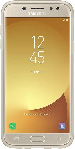 Samsung Galaxy J5 2017 Orjinal Jelly Silikon Kılıf - Gold - 5