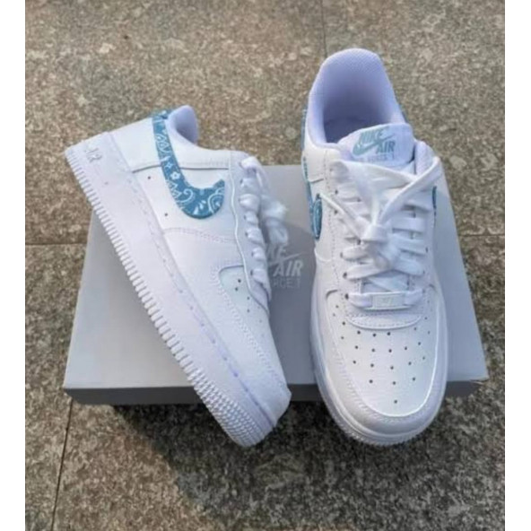 Nike Air Force Spor Ayakkabı DH4406-100 MAVİ ŞAL