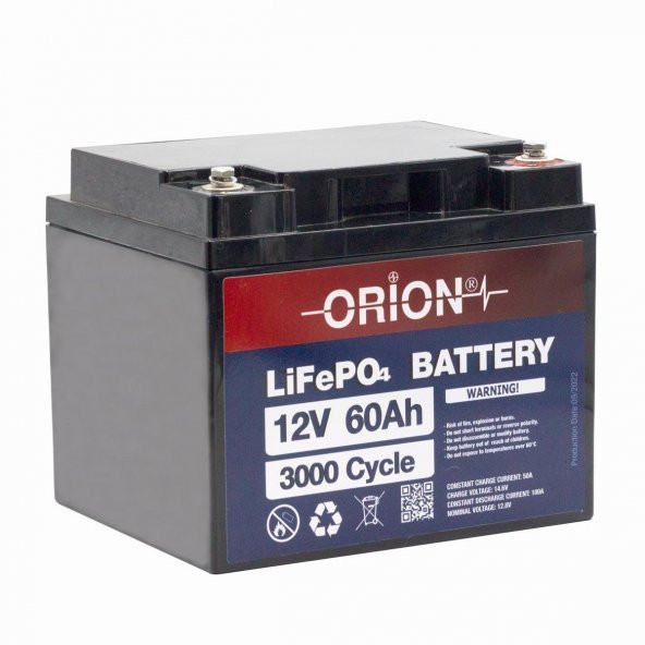 Orion 12V 60Ah LiFePO4 Akü