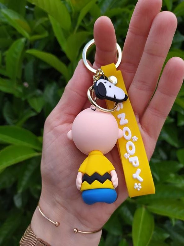 Anahtarlık Snoopy Charlie Brown Silikon Anahtarlık Çanta Süsü Karakter Figür Oyuncak Aksesuar 14380 - Resim 3